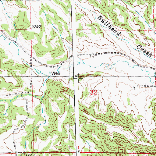 Topographic Map of 06N28E32BDD_01 Well, MT