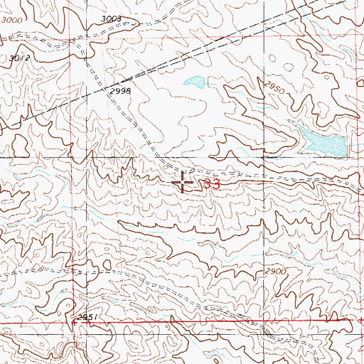 Topographic Map of 06N57E33CA__01 Well, MT