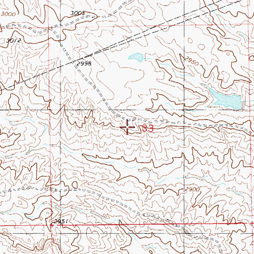 Topographic Map of 06N57E33CA__01 Well, MT