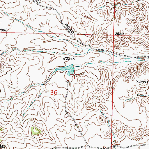 Topographic Map of 06N36E36A___01 Well, MT
