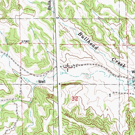 Topographic Map of 06N28E32BAD_01 Well, MT