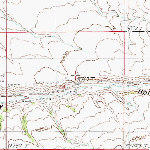 Topographic Map of 06N03E34AC__01 Well, MT