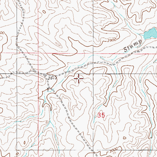 Topographic Map of 06N55E26BBBB01 Well, MT