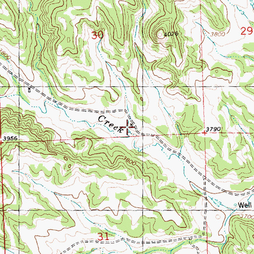 Topographic Map of 06N28E30DCDB01 Well, MT
