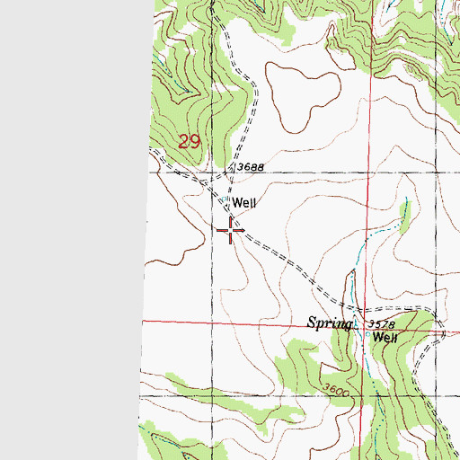 Topographic Map of 06N30E29D___01 Well, MT