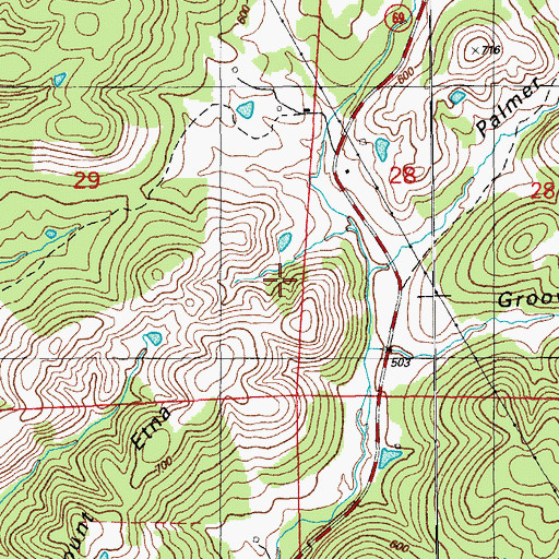 Topographic Map of Mount Etna Mine, AR