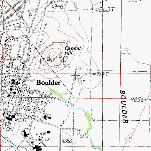 Topographic Map of 06N04W28DCAB01 Well, MT