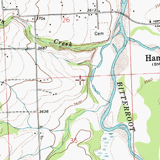 Topographic Map of 06N21W35ABAB01 Well, MT