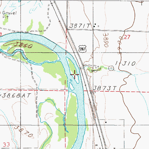 Topographic Map of 06N02E27CC__01 Well, MT