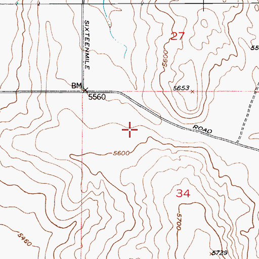 Topographic Map of 06N08E34B___01 Well, MT