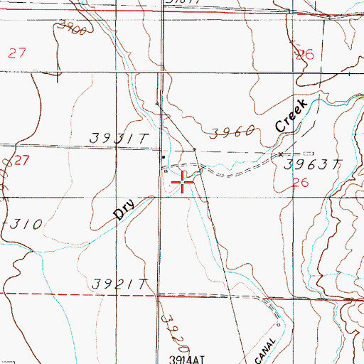 Topographic Map of 06N02E26CB__01 Well, MT