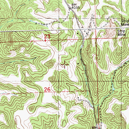 Topographic Map of 06N26E26ACAA01 Well, MT