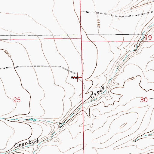 Topographic Map of 06N12E25ADAD01 Well, MT