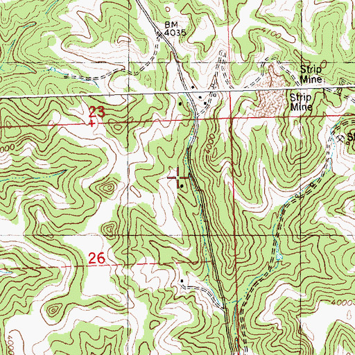 Topographic Map of 06N26E26AACD01 Well, MT