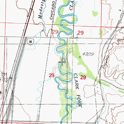 Topographic Map of 06N09W29AC__01 Well, MT