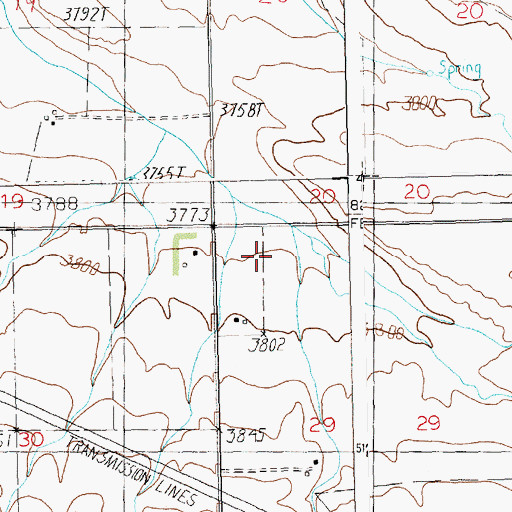 Topographic Map of 06N20E29BBCB01 Well, MT