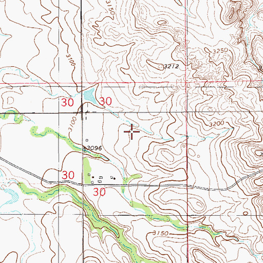 Topographic Map of 06N59E30AB__01 Well, MT