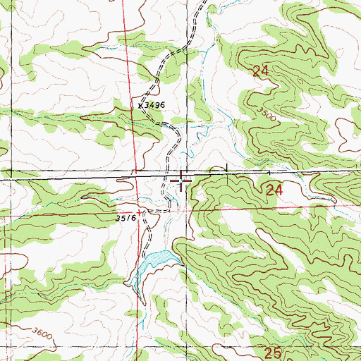 Topographic Map of 06N23E25CCBC01 Well, MT