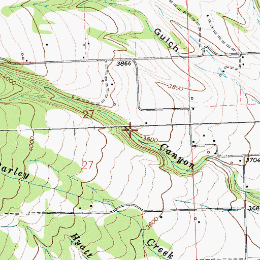Topographic Map of 06N21W27ADBC01 Well, MT