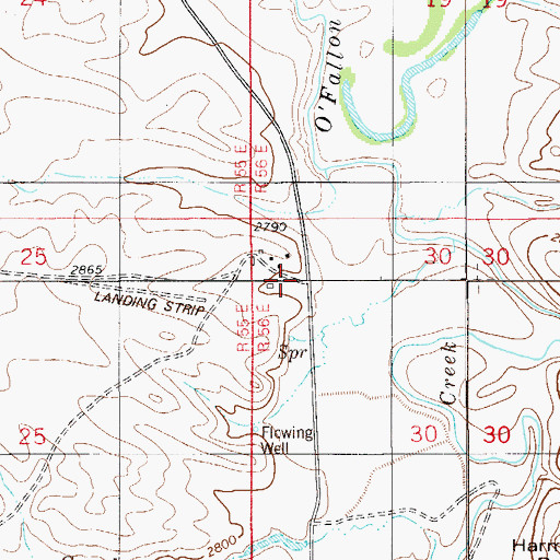 Topographic Map of 06N56E30BB__01 Well, MT