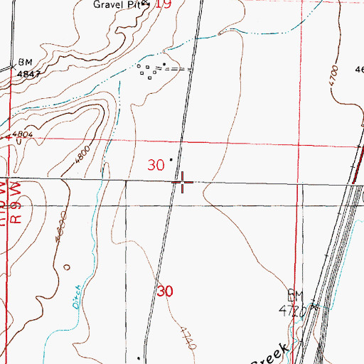 Topographic Map of 06N09W30AB__02 Well, MT
