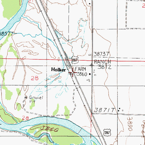 Topographic Map of 06N02E28AA__02 Well, MT
