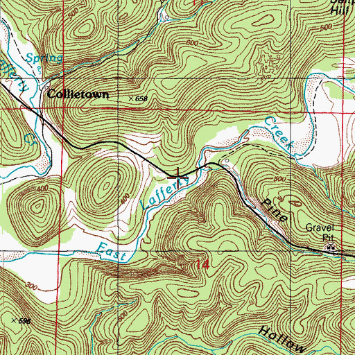 Topographic Map of Phosphate (historical), AR