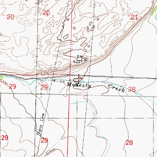 Topographic Map of 06N10W28BB__01 Well, MT