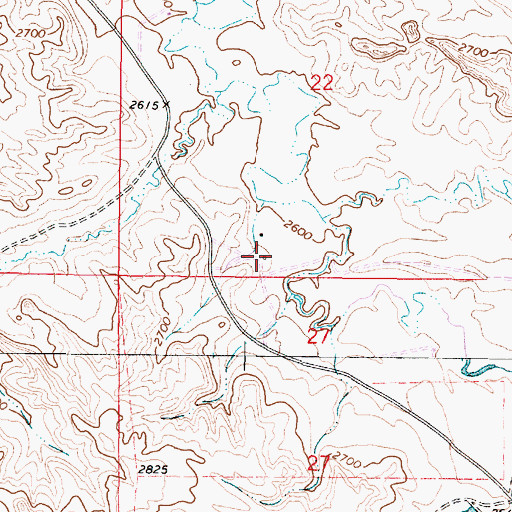 Topographic Map of 06N46E22CDBA01 Well, MT