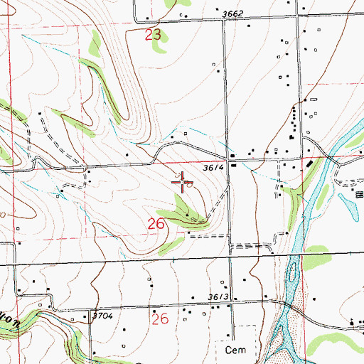 Topographic Map of 06N21W26ABAD01 Well, MT