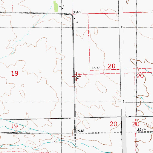 Topographic Map of 06N23E20CBBB01 Well, MT