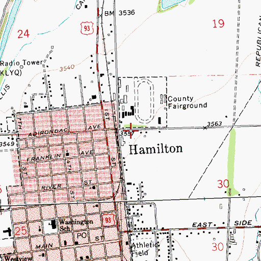 Topographic Map of 06N20W19CCCC02 Well, MT