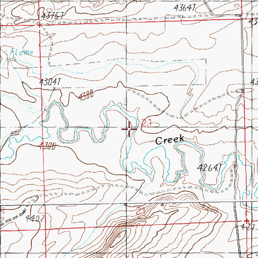 Topographic Map of 06N16E21____01 Well, MT