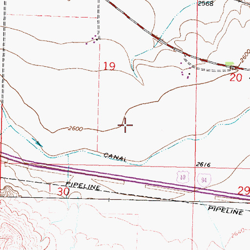 Topographic Map of 06N39E19D___01 Well, MT