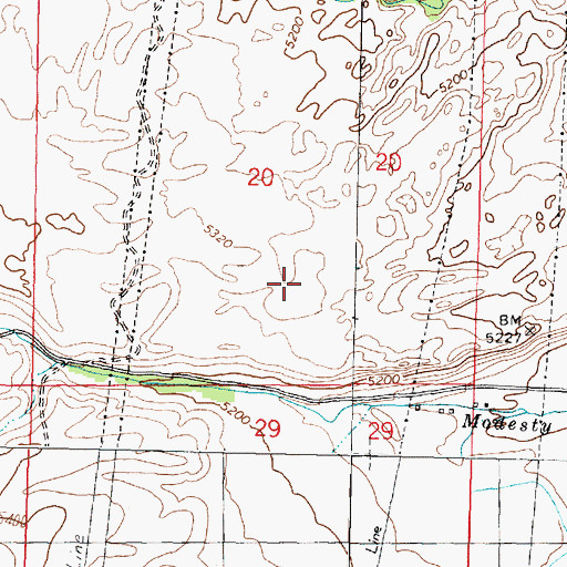 Topographic Map of 06N10W20DC__01 Well, MT