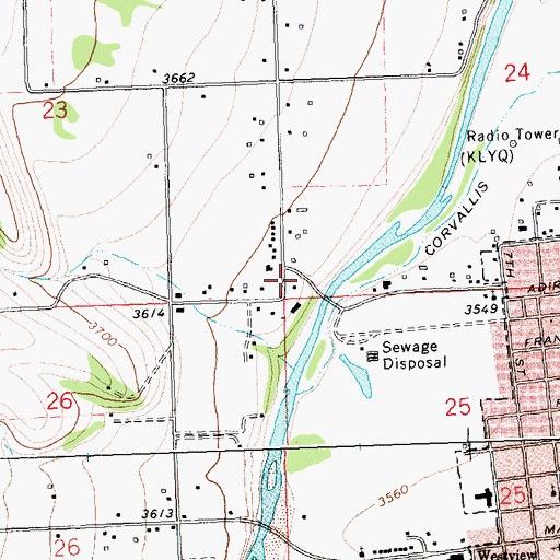 Topographic Map of 06N21W24CCCB01 Well, MT
