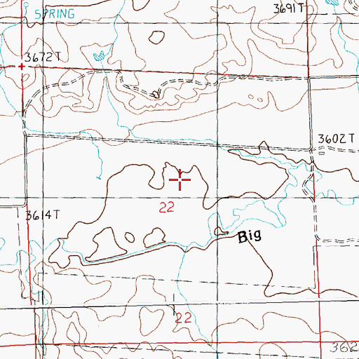Topographic Map of 06N21E22BDA_01 Well, MT