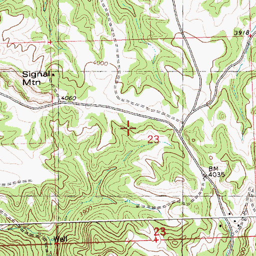 Topographic Map of 06N26E23BDDC01 Well, MT
