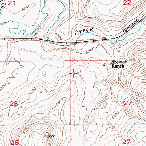 Topographic Map of 06N07E27BB__01 Well, MT