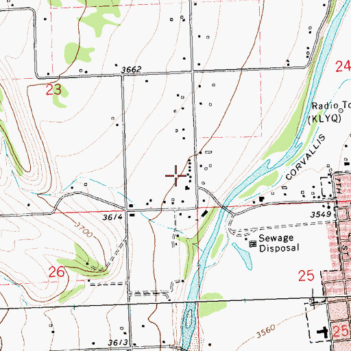 Topographic Map of 06N21W23DDDA01 Well, MT