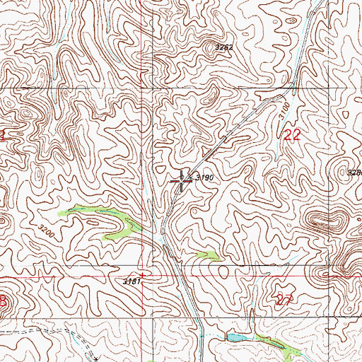 Topographic Map of 06N57E22CBDB01 Well, MT