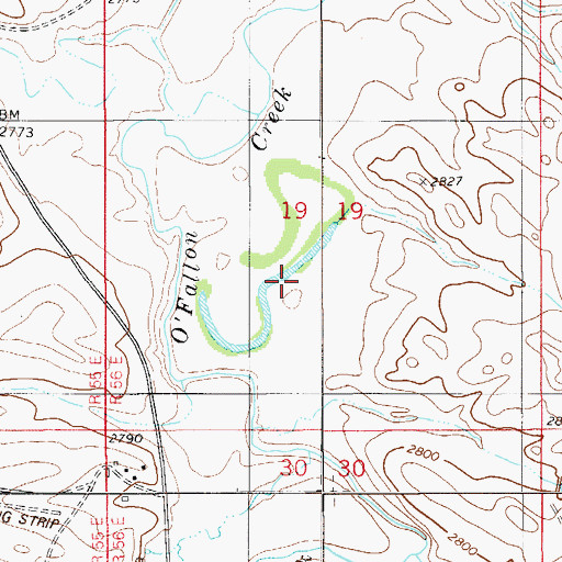 Topographic Map of 06N56E19CA__01 Well, MT