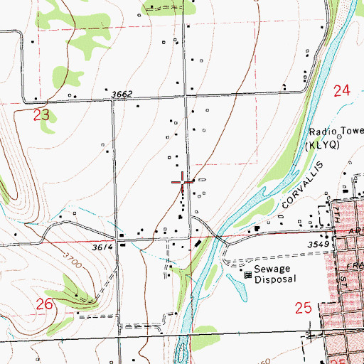 Topographic Map of 06N21W24CCBB01 Well, MT