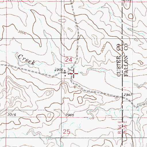 Topographic Map of 06N54E24DB__01 Well, MT