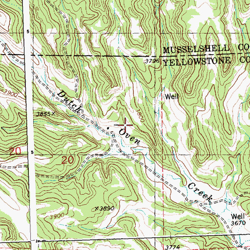 Topographic Map of 06N28E20ACD_01 Well, MT