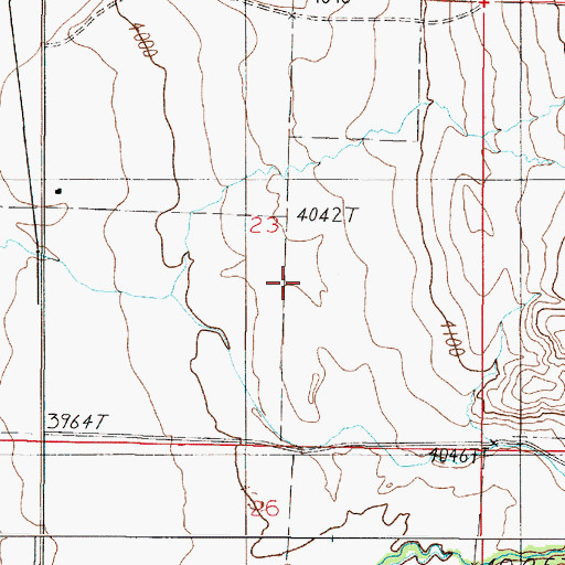 Topographic Map of 06N02E23DBCA01 Well, MT