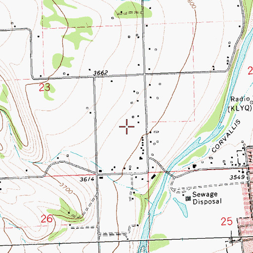 Topographic Map of 06N21W23DDAA01 Well, MT