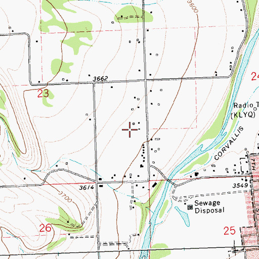 Topographic Map of 06N21W23DADD01 Well, MT