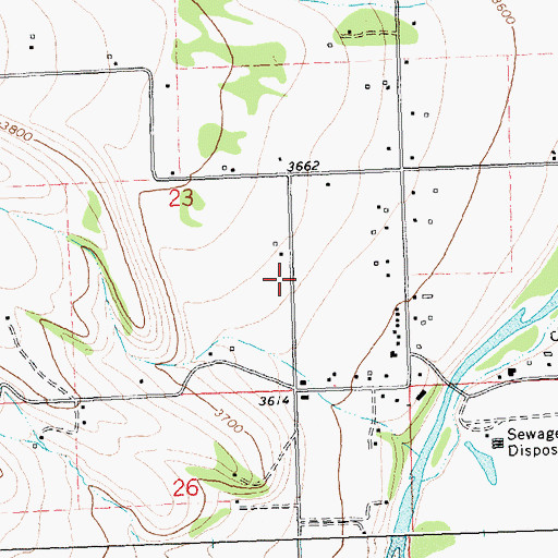 Topographic Map of 06N21W23DDBB01 Well, MT