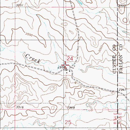 Topographic Map of 06N54E24AD__01 Well, MT